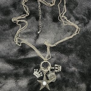 Crowns & Star Necklace